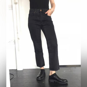 AALTO
Fixed Pleats Flared Denim jeans- Black Sz 34